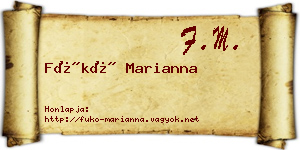 Fükő Marianna névjegykártya